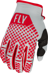 Fly Racing Youth Kinetic Gloves Red/grey Ym Youth Medium Red/Grey