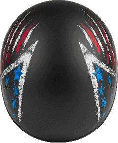 Gmax Hh-65 Half Helmet Bravery Matte Black/red/white/blue 2x 2X-Large 
