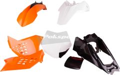 Polisport Plastic Body Kit Orange  Orange/Black/White
