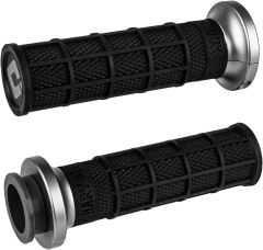 Odi Lock On Waffle Style Grips Blk/graphite For Cable Thrttle  Black/Graphite