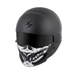 Scorpion Exo Covert Face Mask Skull Black/white  Black/White