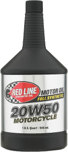 Red Line 4t Motor Oil 20w-50 1qt  Alpine White