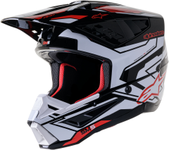 Alpinestars S-m5 Action 2 Helmet Blk/wht/brt Rd Glossy Xl X-Large Black/White/Bright Red