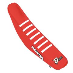 D-cor Seat Cover Red W/white Ribs Honda  Red/White