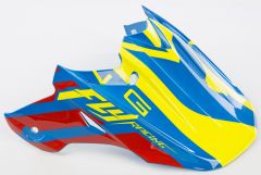 Fly Racing F2 Carbon Helmet Visor Blue/red/hi-vis  Blue/Red/Hi-Vis Yellow