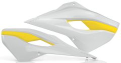 Acerbis Radiator Shrouds White/yellow  White/Yellow