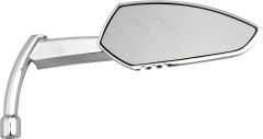 Harddrive Apache Mirror W/knife Stem Chrome Right  Alpine White