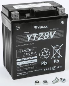 Yuasa Battery Ytz8v Sealed Factory Activated  Acid Concrete