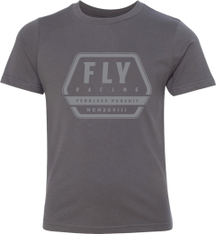 Youth Fly Racing Track Tee Grey Yl Youth Large Grey