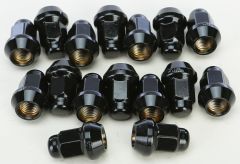 Awc 10mmx1.25 Tapered Lug Nuts Black 60' 14mm Head 16/pk  Acid Concrete