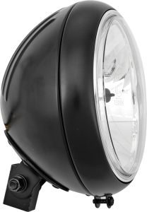 Harddrive 7" Headlight 60/55w Grooved Shell Black 7 in. Black