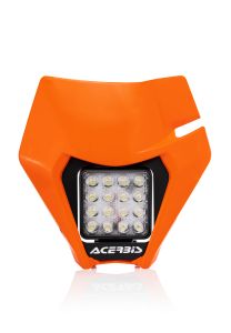 Acerbis Front Vsl Headlight 4320 Lumen Orange Ktm  Orange