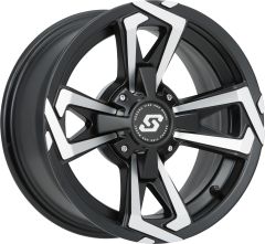 Sedona Riot Wheel 12x7 4/110 5+2 (+10mm) Blk/machined  Black Machined