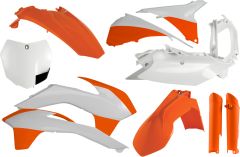 Acerbis Full Plastic Kit Orange  White/Orange