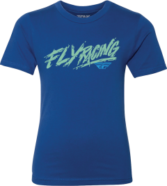 Youth Fly Racing Khaos Tee Blue Yl Youth Large Blue