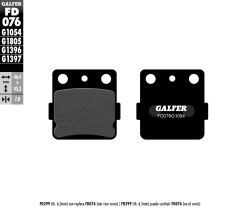 Galfer Brake Pads Semi Metallic Fd076g1054  Black/1/4" ID