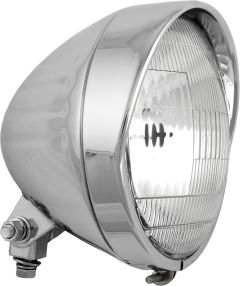 Harddrive 5-3/4" Grooved Headlight With Bezel Visor 5.75 in. Alpine White