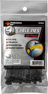Performance Tool Cable Tie 4" 100/pack  Acid Concrete