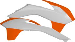 Acerbis Radiator Shrouds White/orange  White/Orange