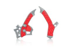 Acerbis X-grip Frame Guards Silver/red  Silver/Red