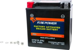 Fire Power Battery Ctx16 Sealed Factory Activated  Acid Concrete
