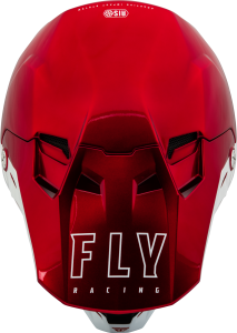 Fly Racing Youth Formula Cc Centrum Helmet Metallic Red/white Yl Youth Large Metallic Red/White