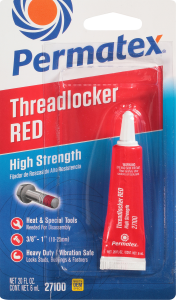 Permatex High Strength Threadlocker Red 6 Ml  Red