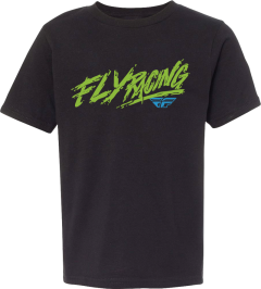 Youth Fly Racing Khaos Tee Black Yl Youth Large Black